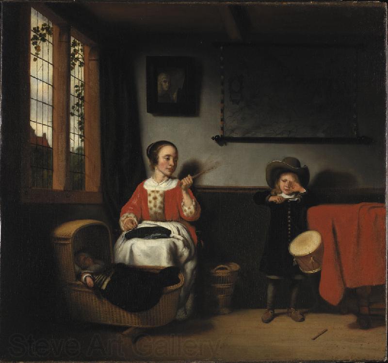 Nicolaes maes The Naughty Drummer